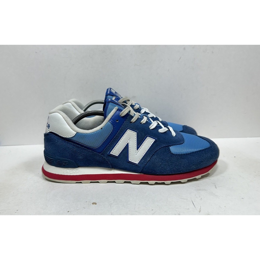 New Balance 574 Mens Size 11.5 Blue Suede Sneakers Shoes ML574HC2